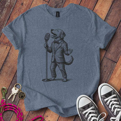 Vintage Singing Dog Graphic Printed T-Shirt product type