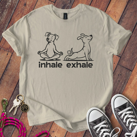 Inhale Exhale Dog Graphic Unisex Casual Shirt product