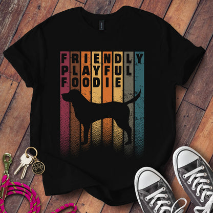 Friendly Playful Foodie Retro Dog Silhouette T-Shirt product