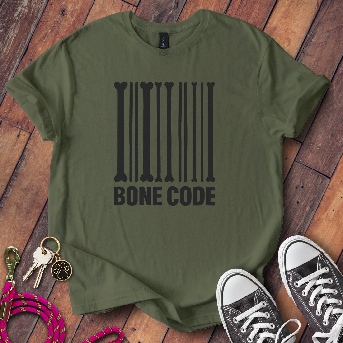 Bone Code Graphic T-Shirt Casual Unisex Clothing product type