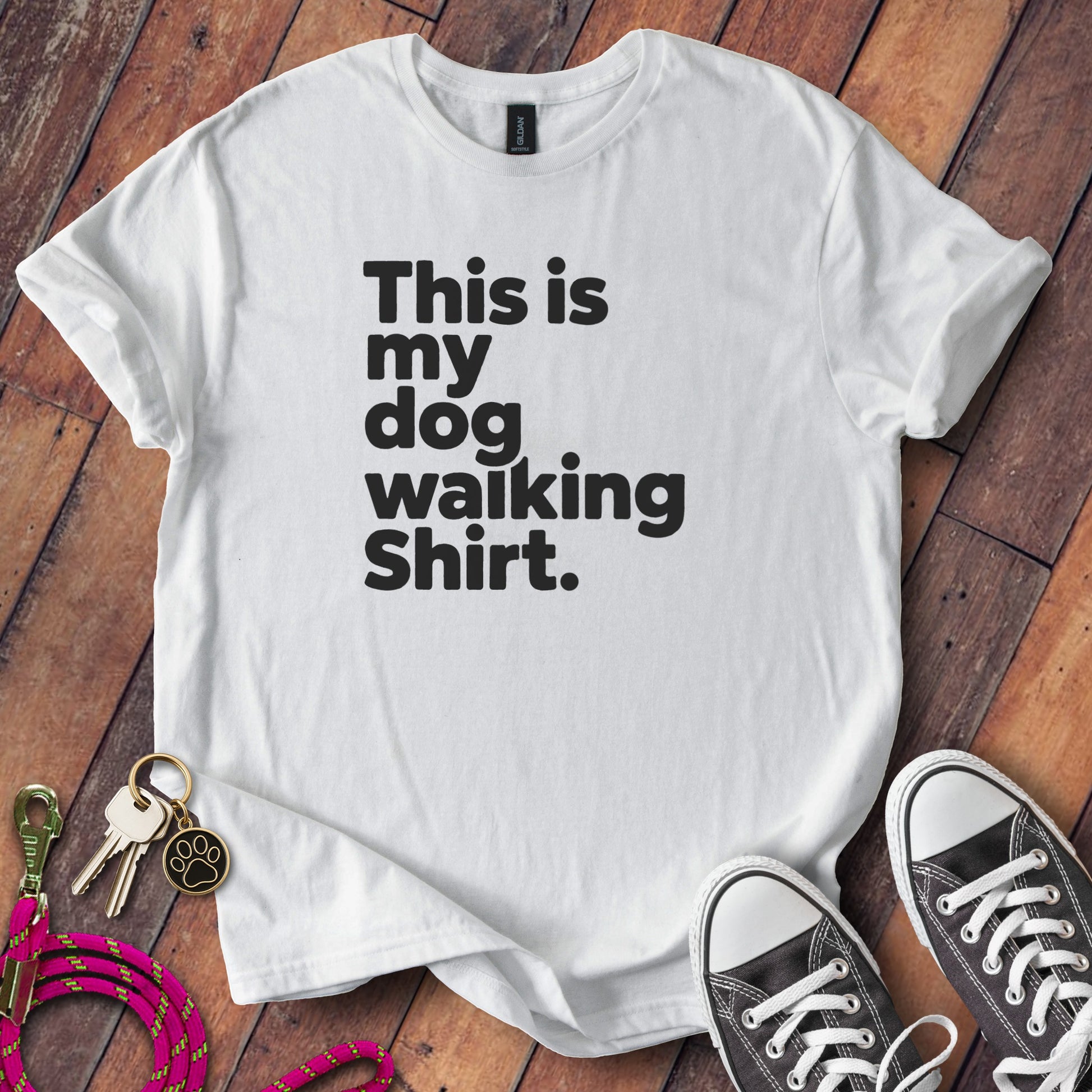 This is my dog walking shirt printed product