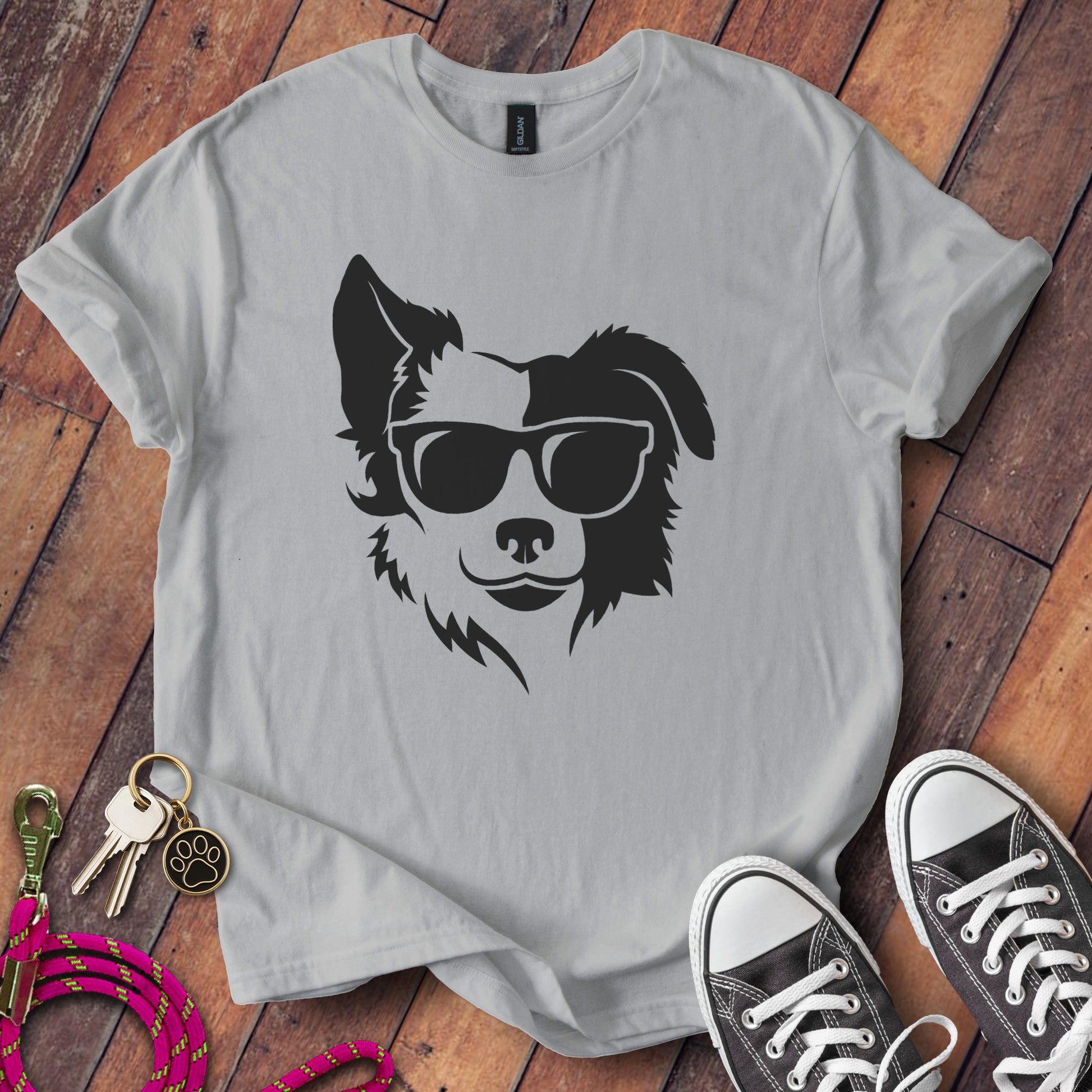 Stylish Cool Dog Wearing Glasses Graphic T-shirt product