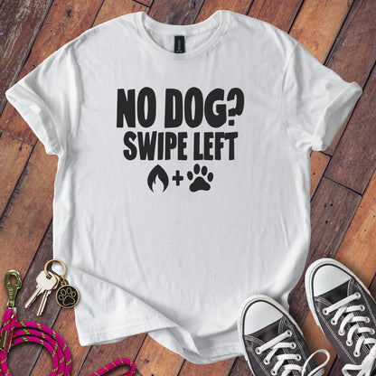 No Dog Swipe Left Graphic Printed T-shirt product type