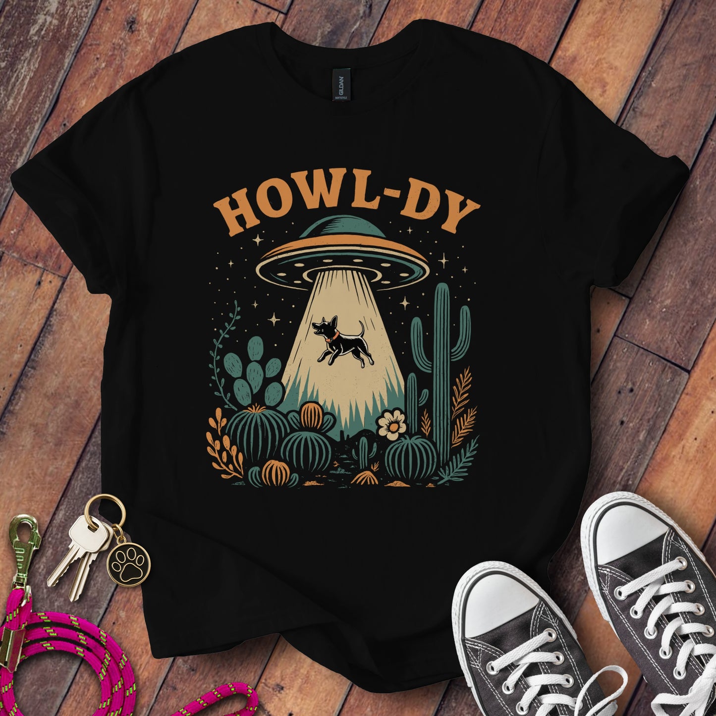 Howl-dy Alien Dog Graphic Tee Casual Wear product type