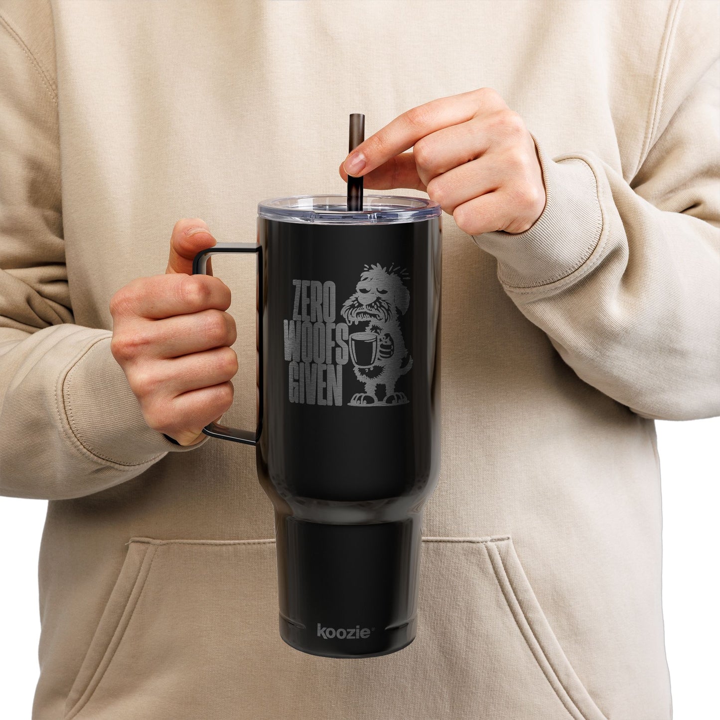 Zero Woofs Given 40oz Engraved Tumbler