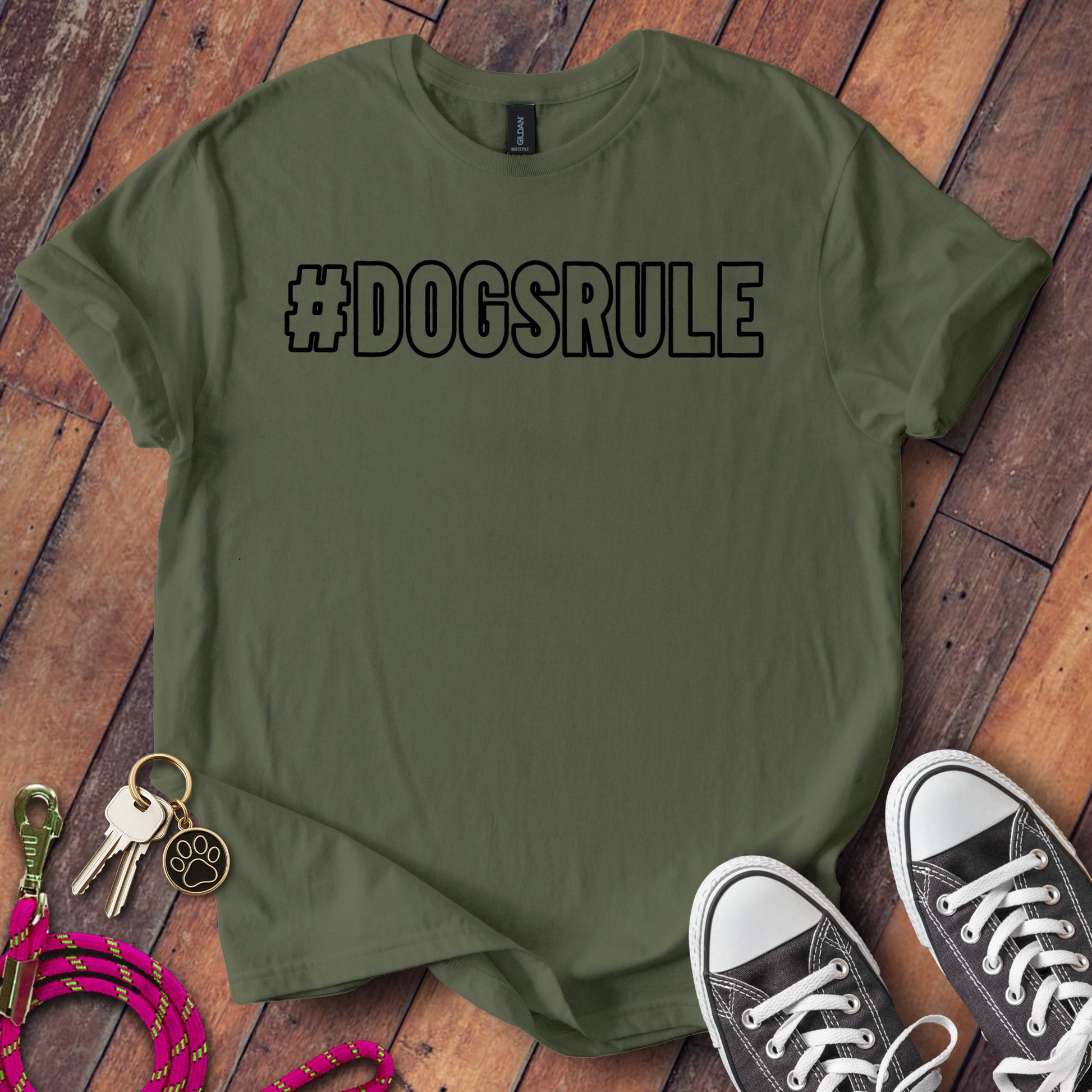 #DOGSRULE Green Graphic Tee product