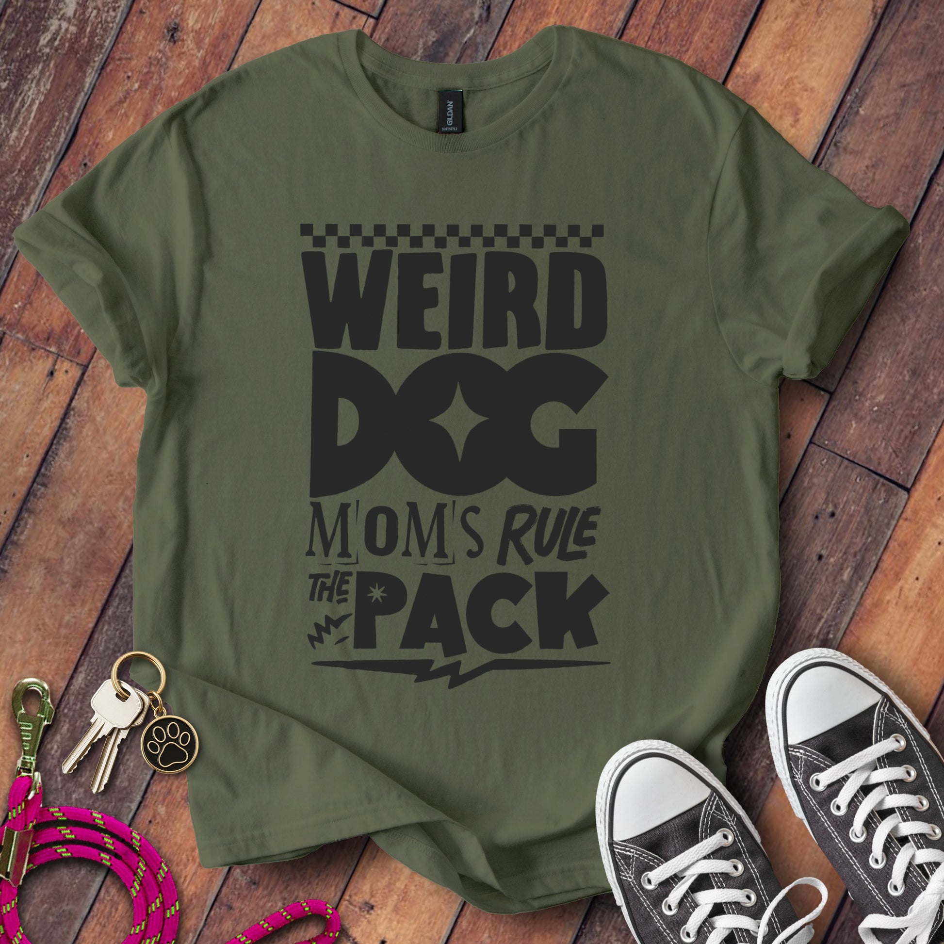 Weird Dog Moms Rule the Pack T-Shirt product