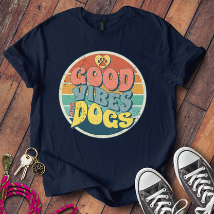 Good Vibes With Dogs Retro Shirt product type