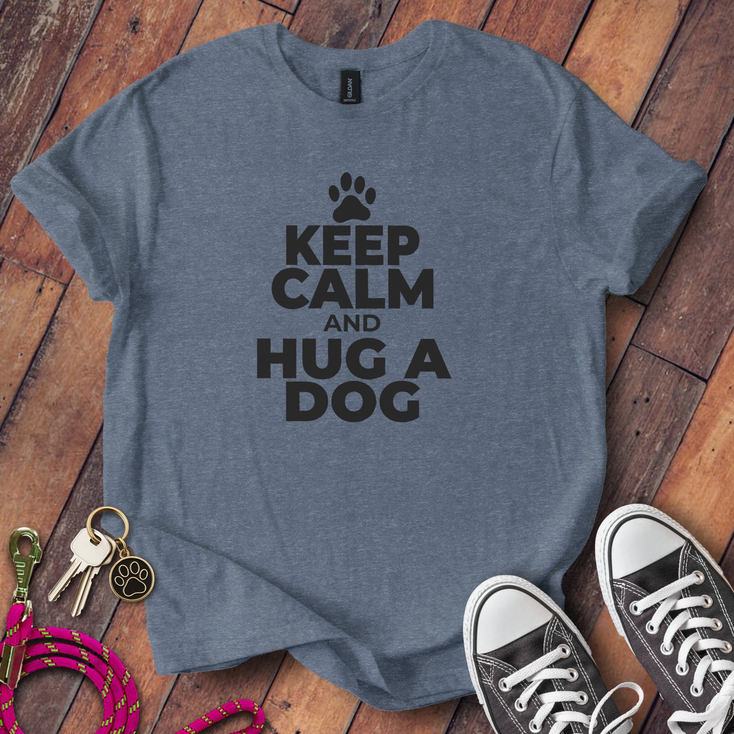KEEP CALM AND HUG A DOG Graphic Tee product