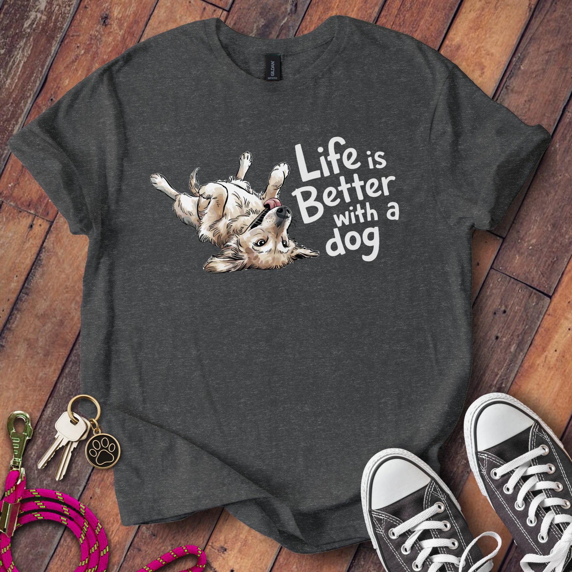 Life is Better with a Dog Graphic Tee Shirt product