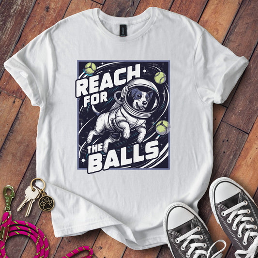 Reach for the Balls Astronaut Dog T-shirt product