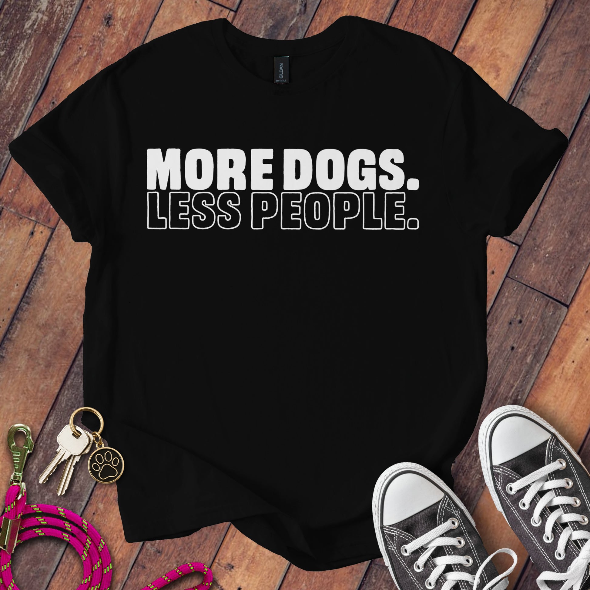 More Dogs Less People Graphic Short Sleeve T-Shirt product type