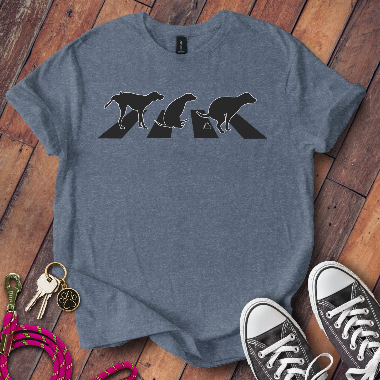 Dog Pose Graphic Tee Shirt Casual Unisex T Shirt product