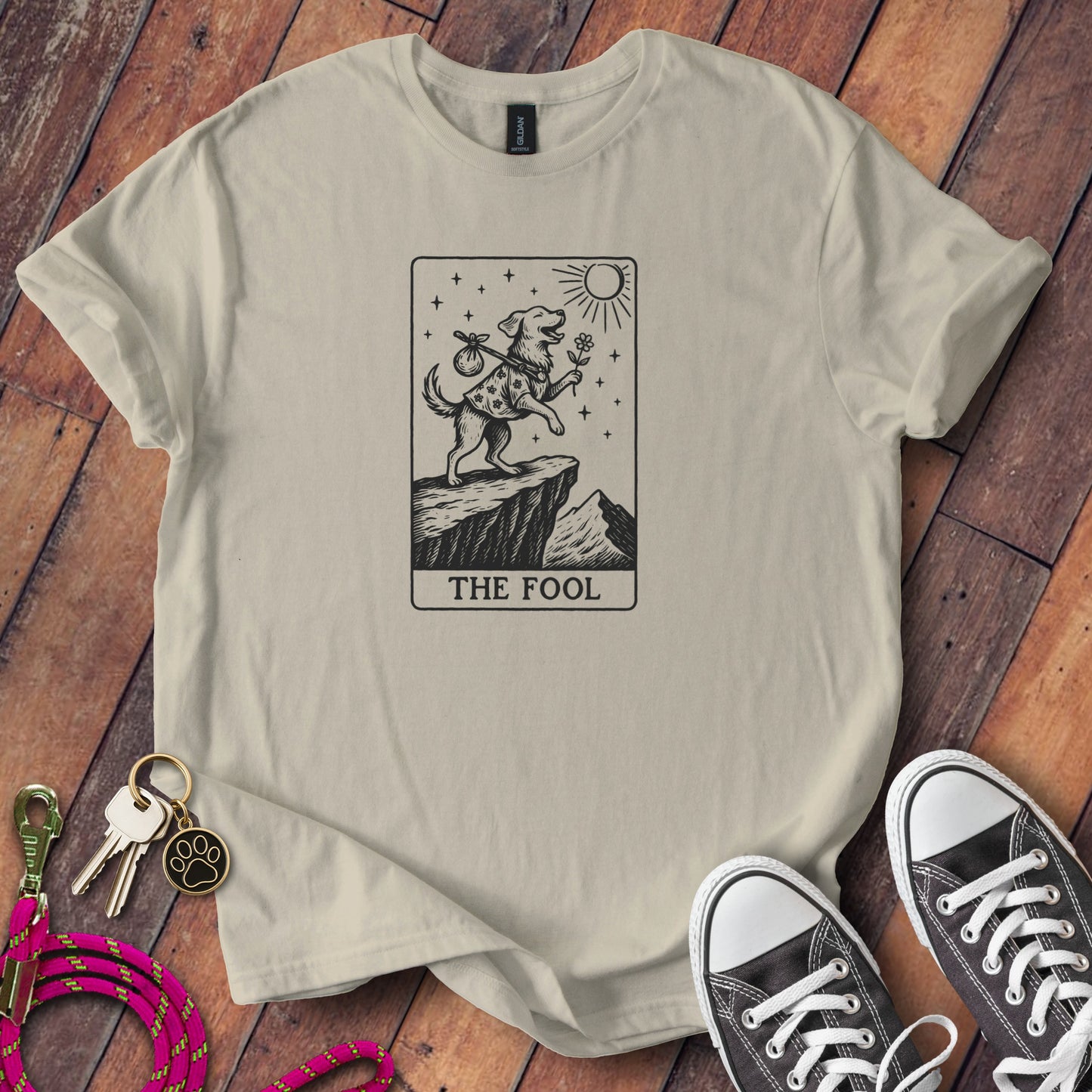 The Fool Dog Tarot Card Graphic Unisex T-Shirt product type