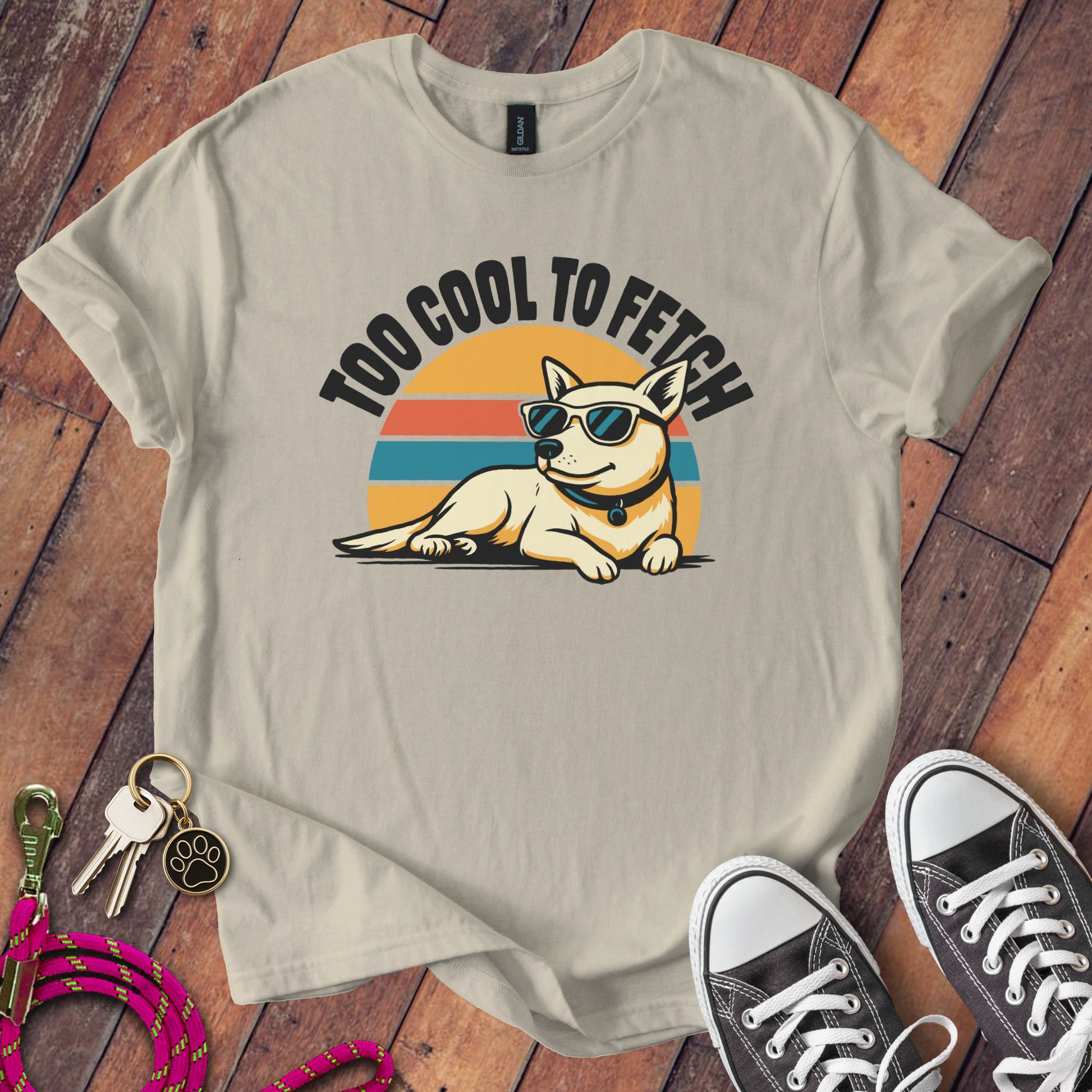 Too Cool to Fetch Graphic T-shirt for Dog Lovers product