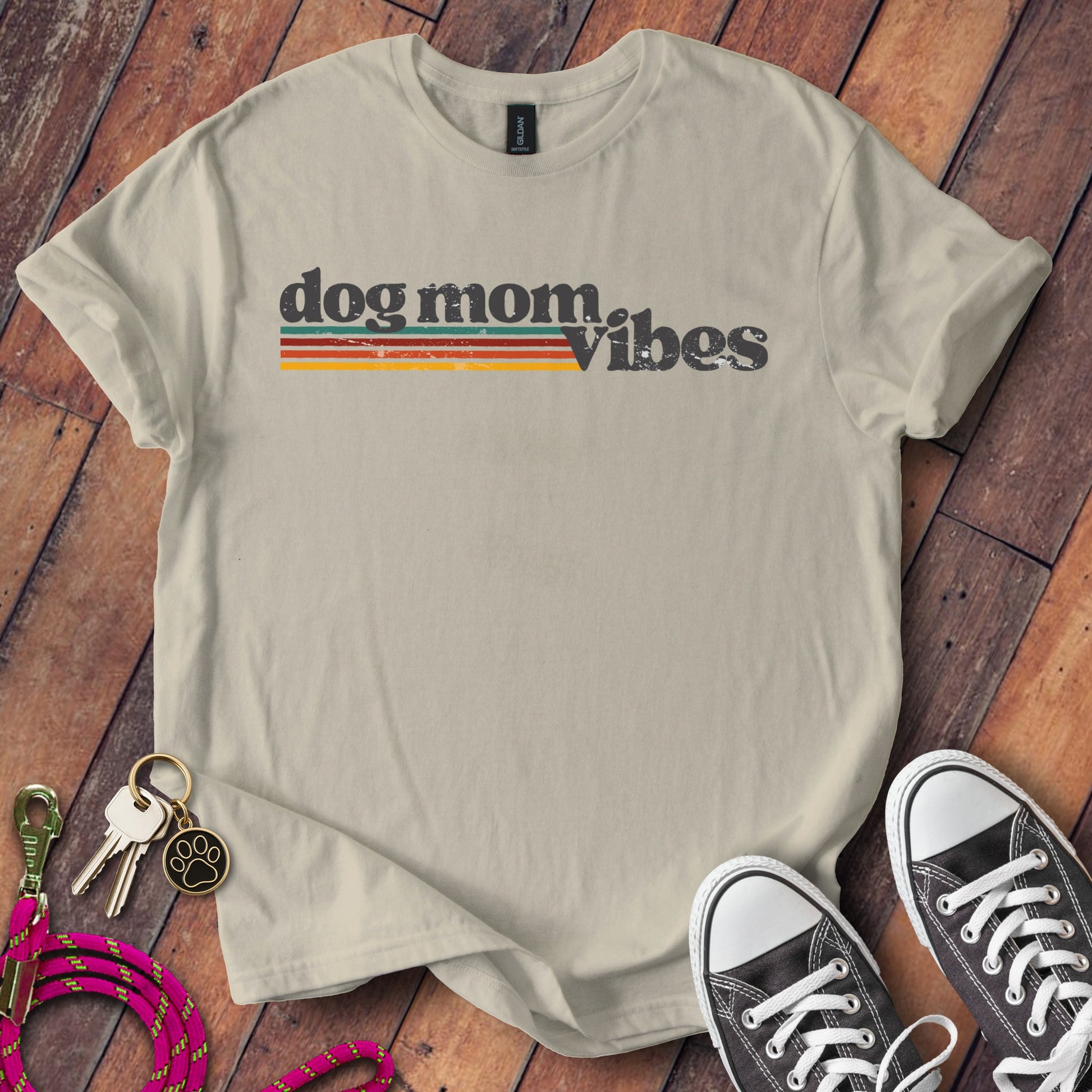 Dog Mom Vibes Graphic Tee Stylish Trendy T-Shirt product type