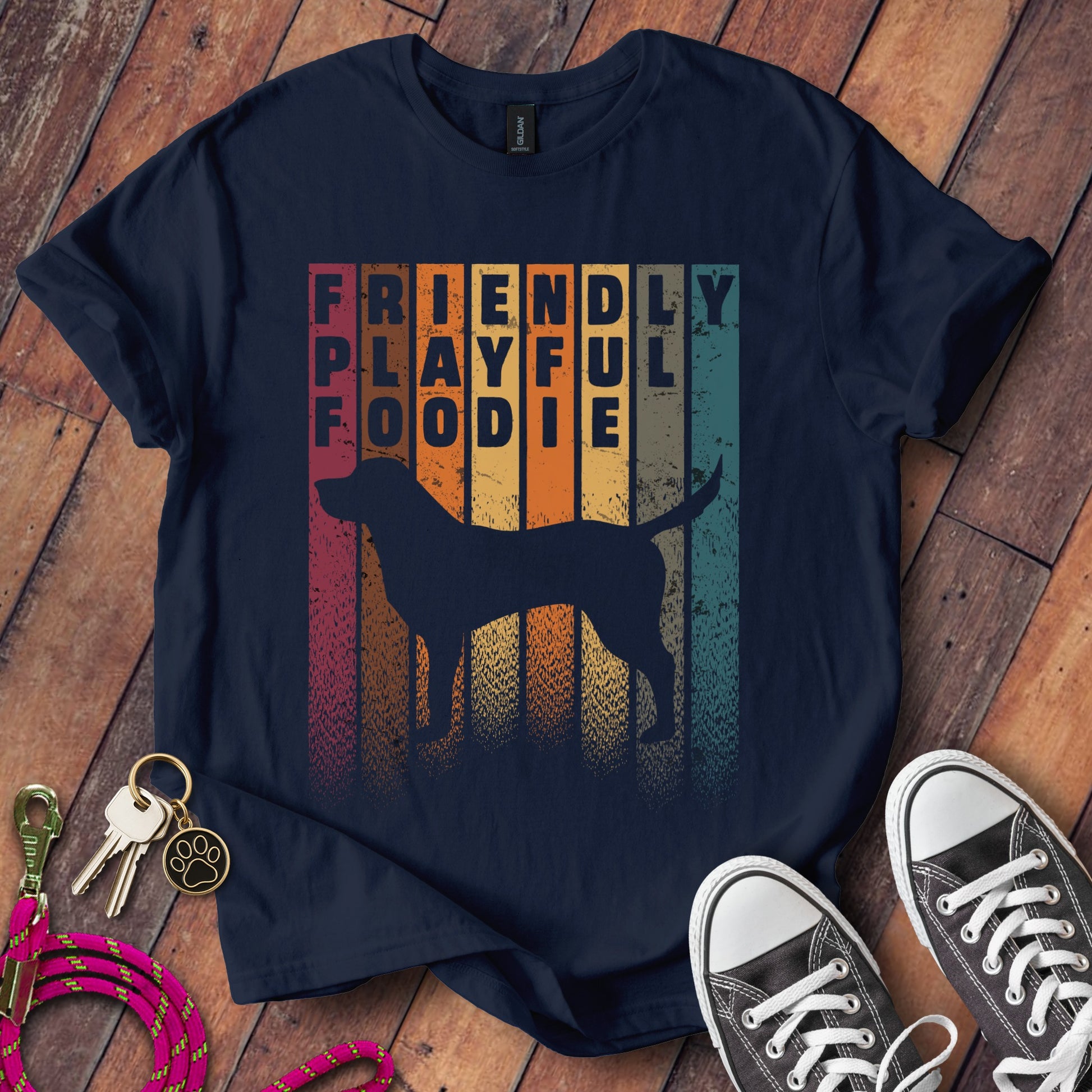 Friendly Playful Foodie Silhouette Dog Shirt product