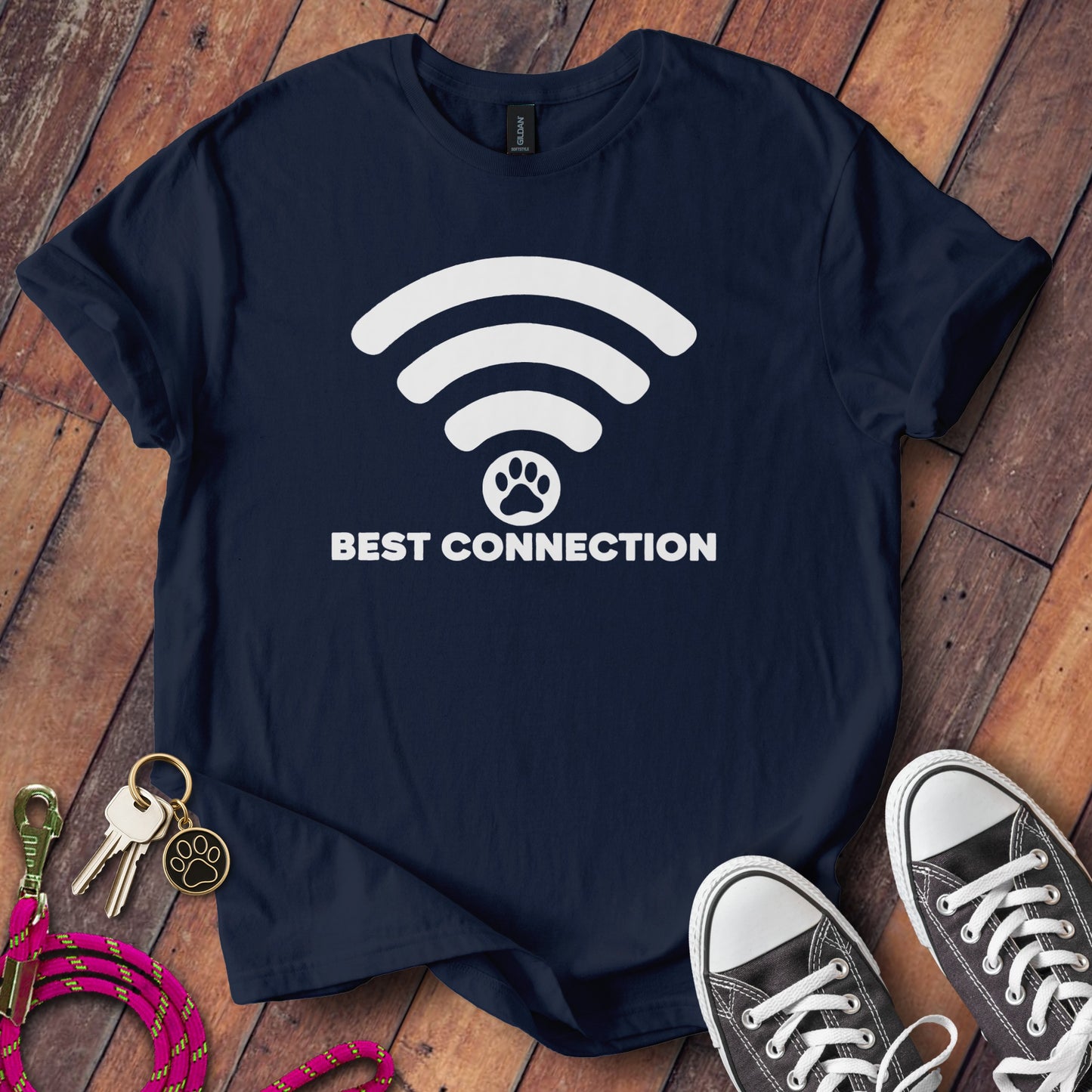 Best Connection Wi-Fi Paw Print Design T-Shirt product