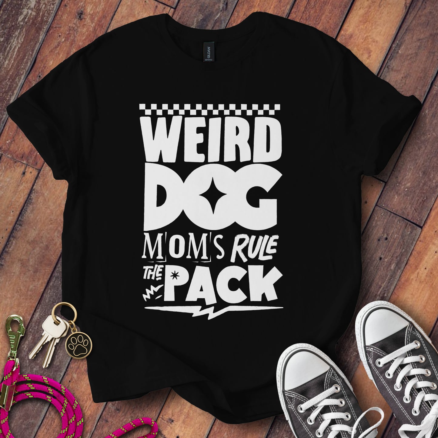 Weird Dog Moms Rule The Pack Graphic Shirt product