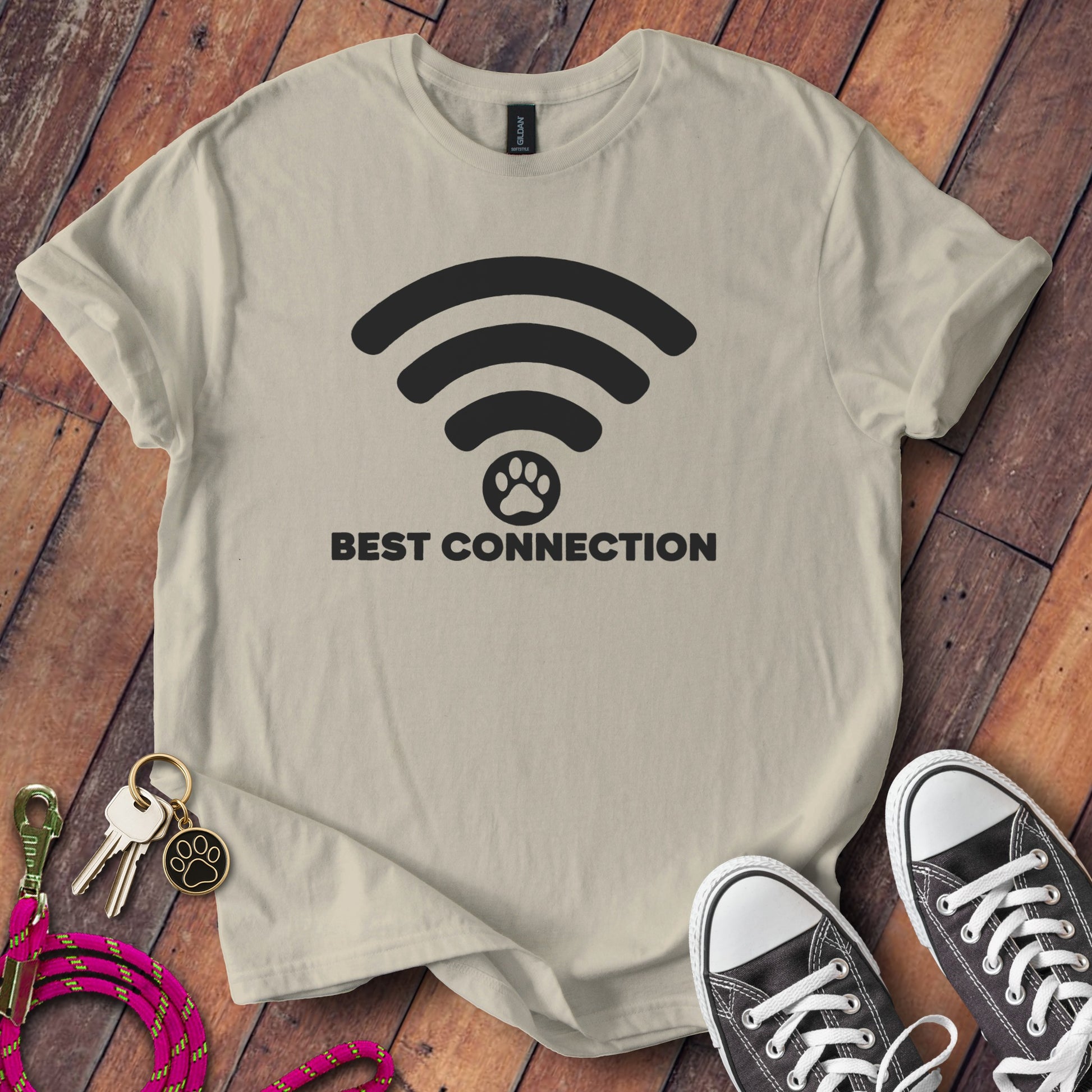 Best Connection Wi-Fi Print Dog Lover T-Shirt product type
