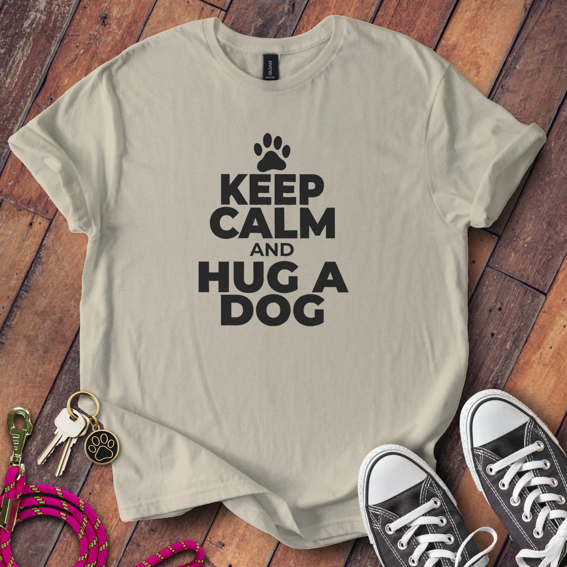 Keep Calm and Hug a Dog Comfortable T-shirt product type