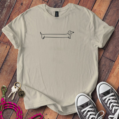 Dachshund Minimalist Design T-Shirt