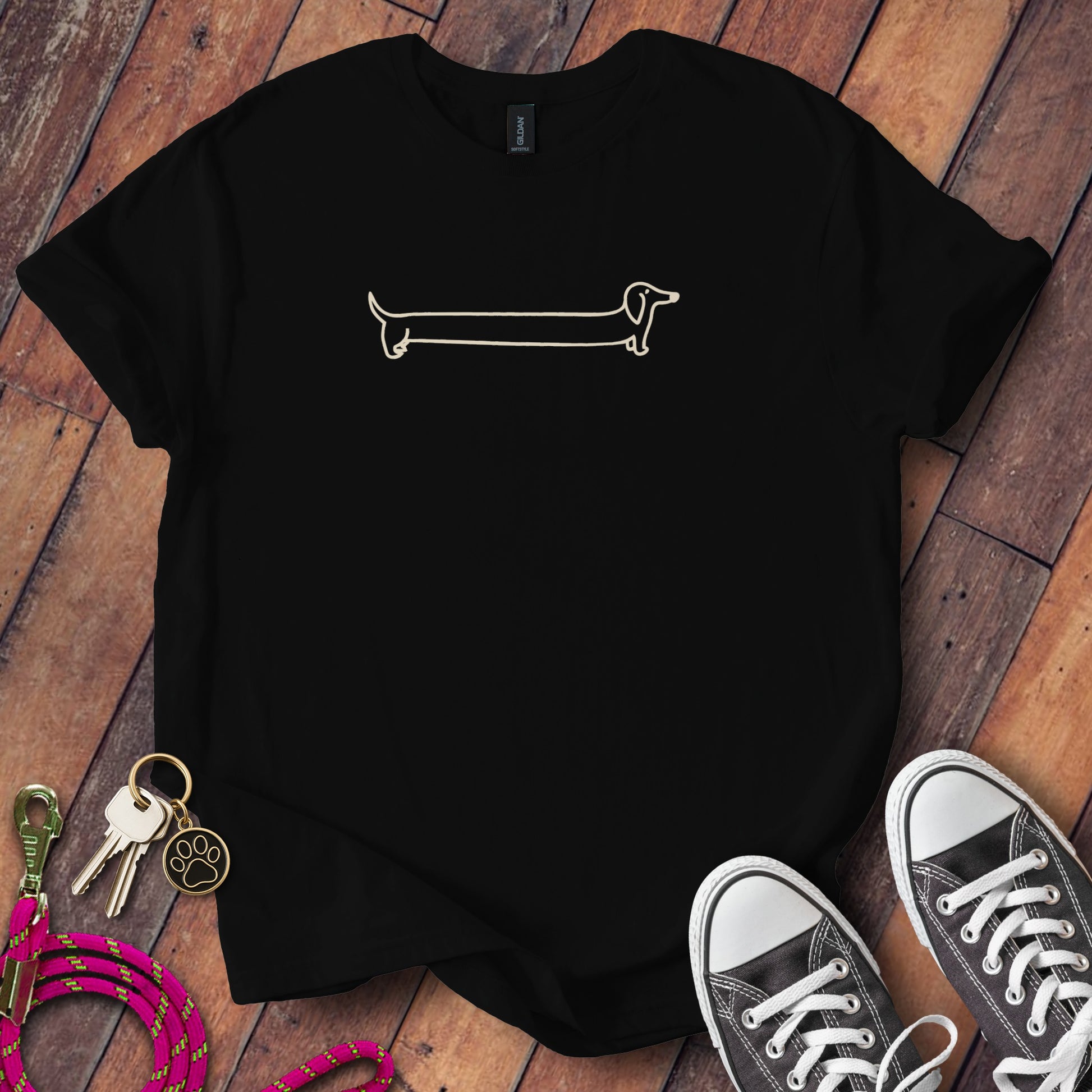 Dachshund Minimalist Design T-Shirt