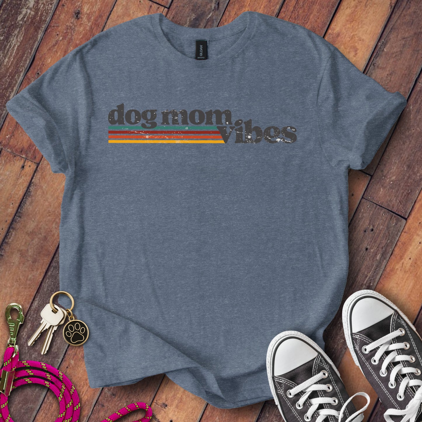 Dog Mom Vibes Graphic Tee for Women Casual product