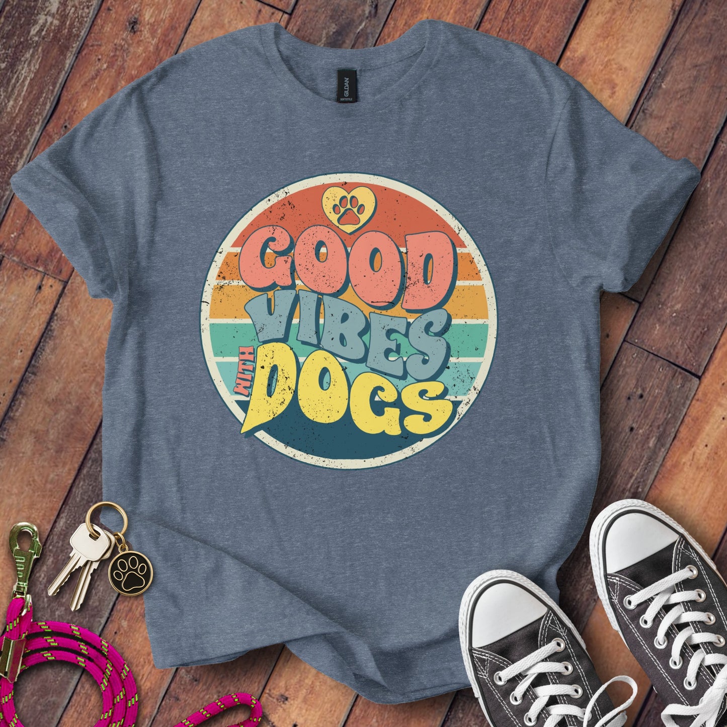Good Vibes With Dogs Graphic T-Shirt product type