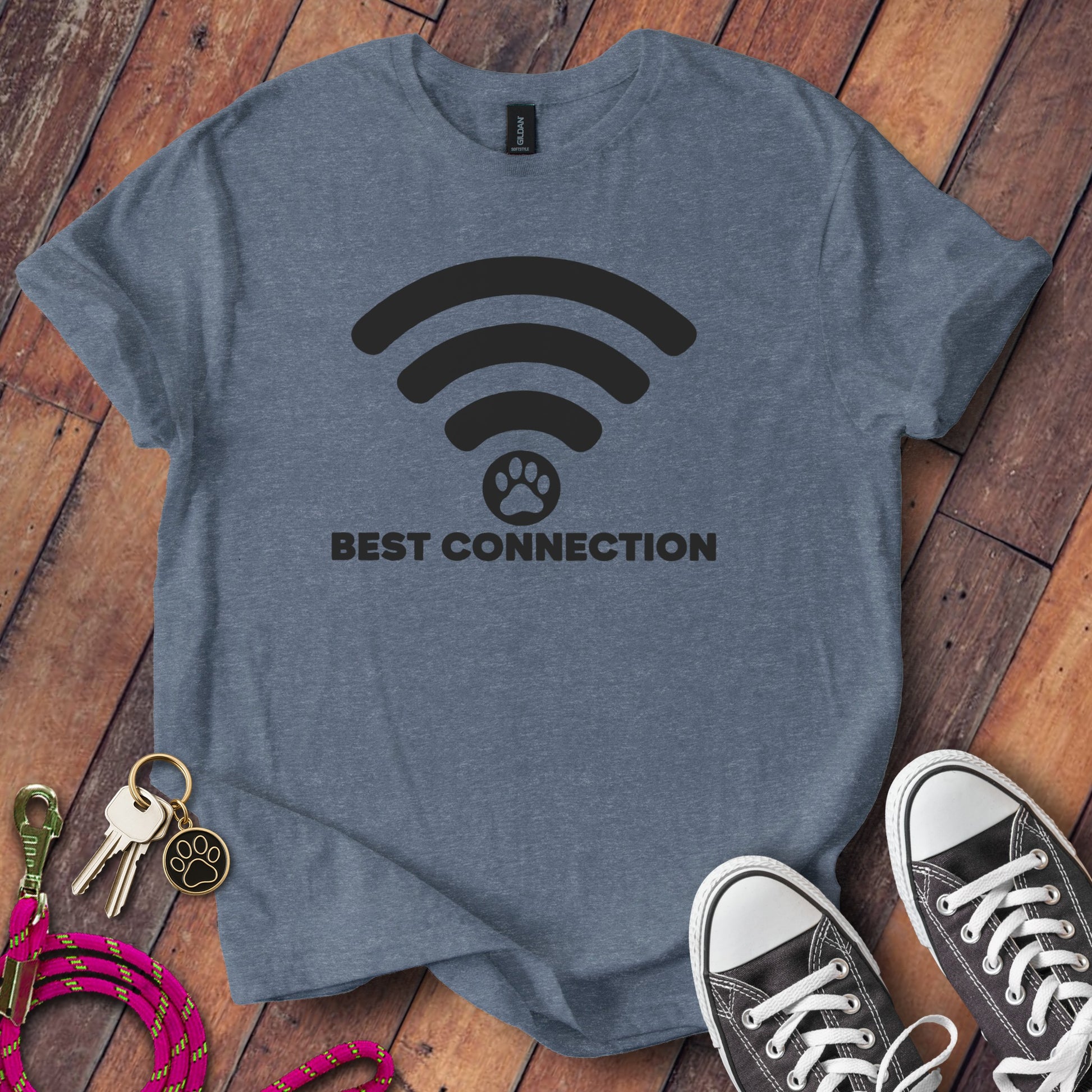 Best Connection Wifi Paw Print Graphic T-Shirt product type