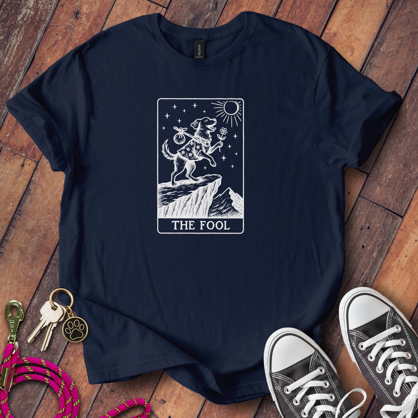 Tarot Card Inspired Dog Graphic Tee Shirt Product