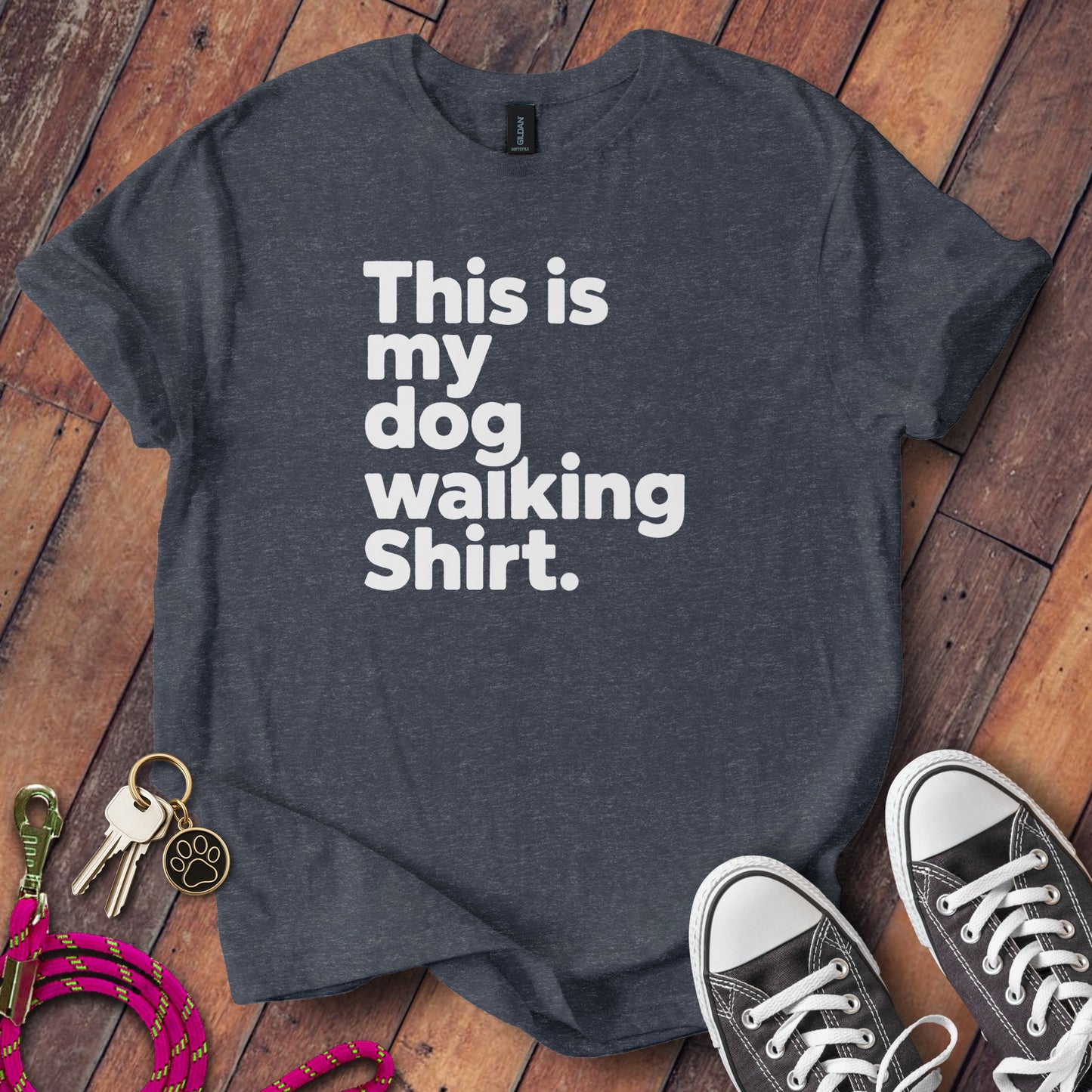 This is my dog walking Shirt graphic tee product type