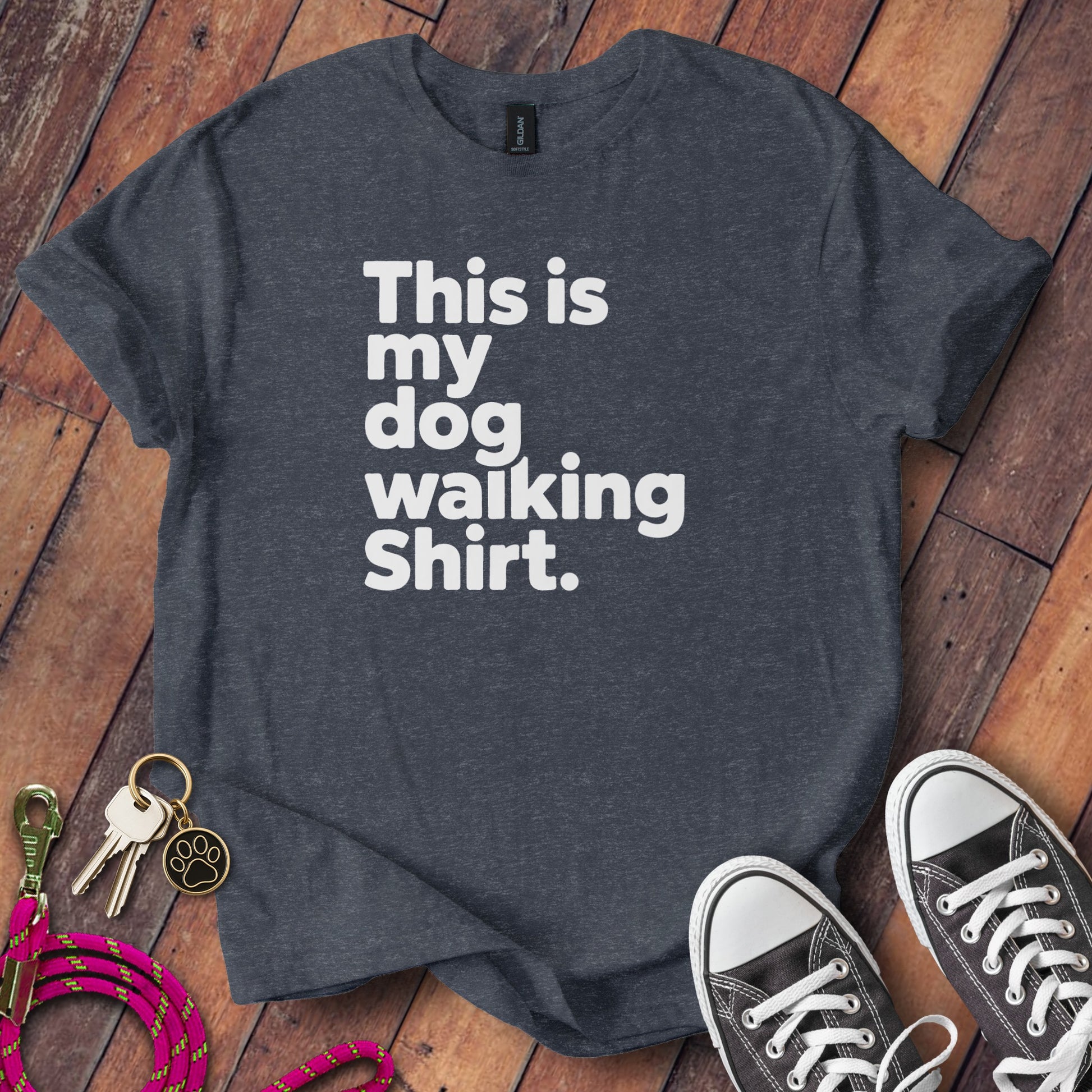 This is my dog walking Shirt graphic tee product type