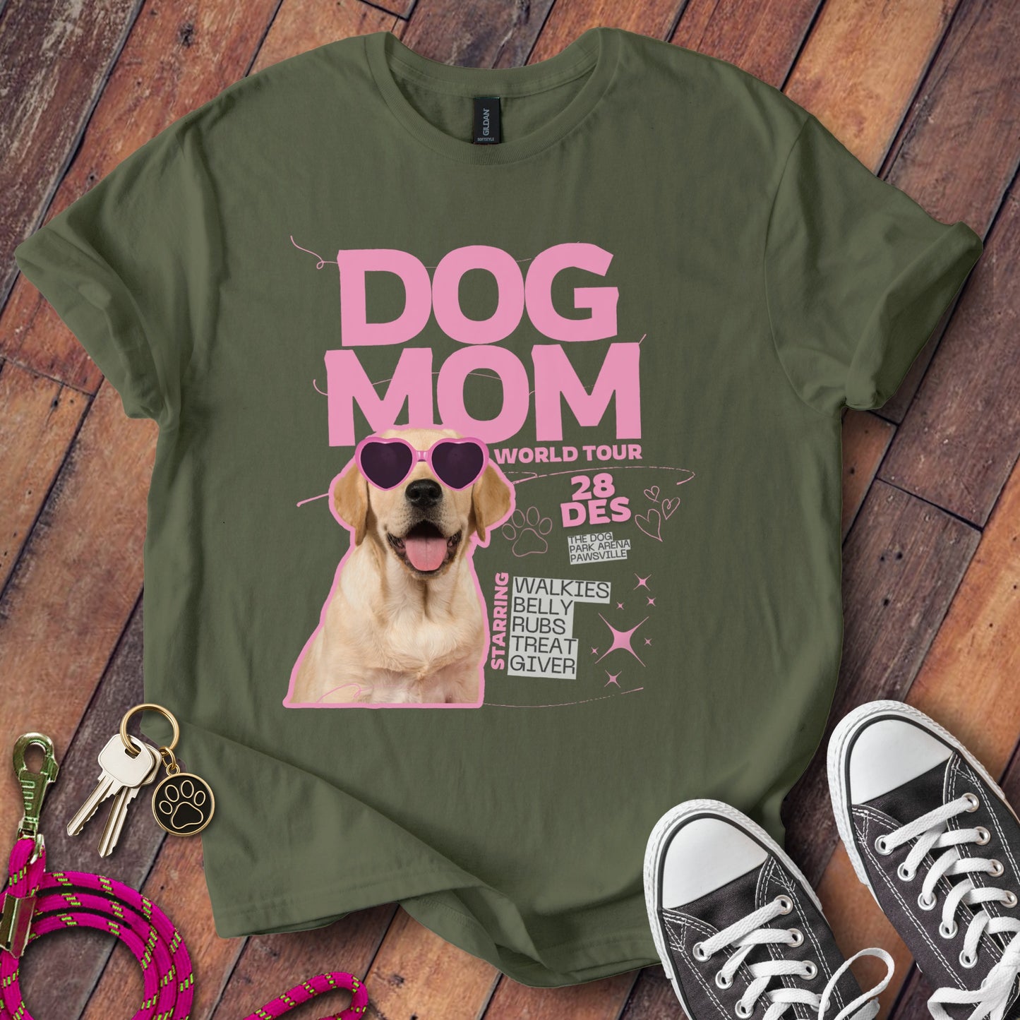 Dog Mom World Tour Walkies Belly Rubs T-shirt product