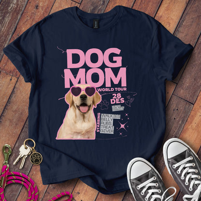 Dog Mom World Tour Funny Graphic T-Shirt product type