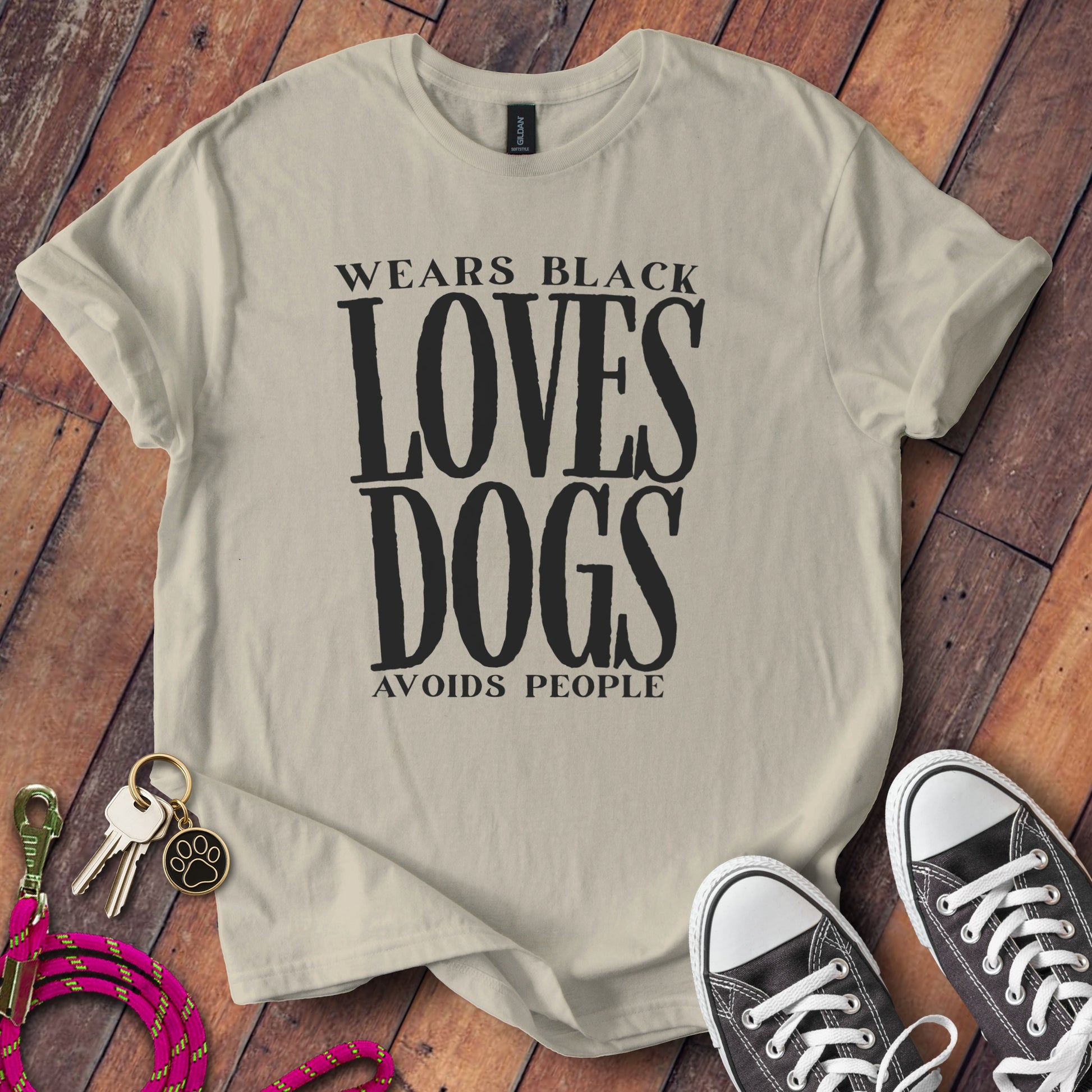 Wears Black Loves Dogs Avoids People Graphic Product
