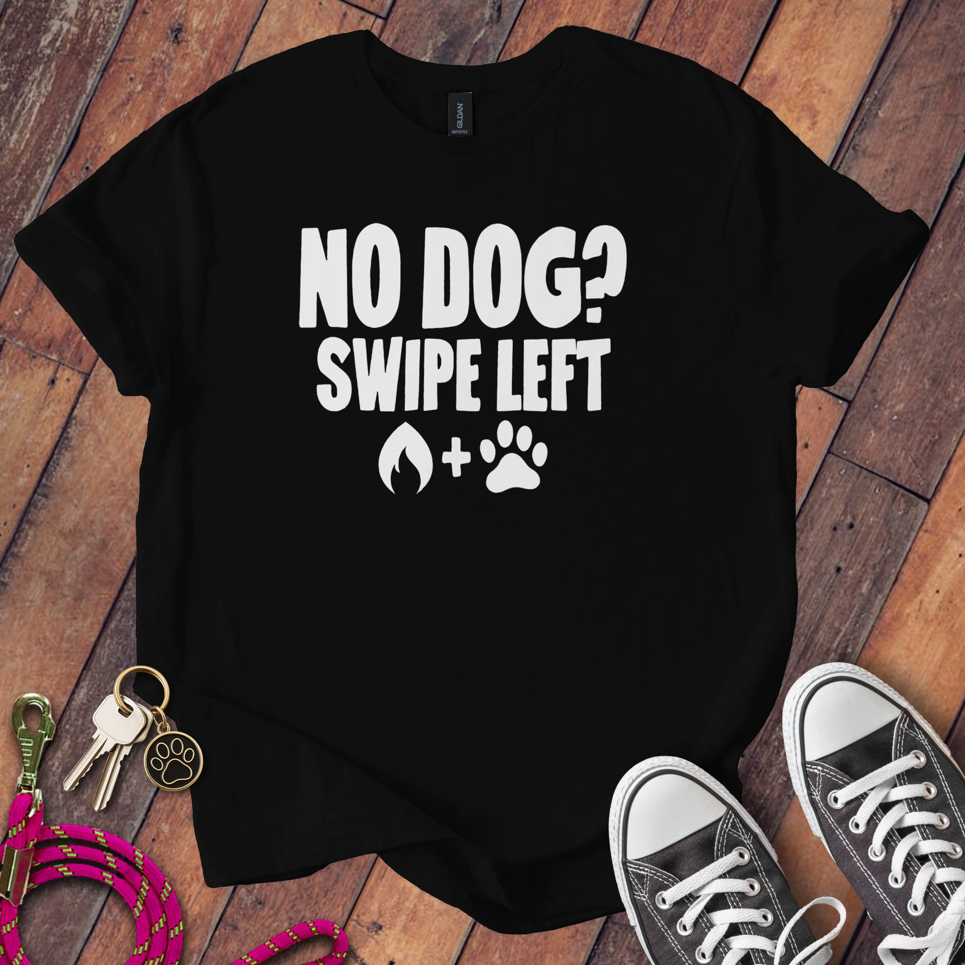 No Dog Swipe Left T-shirt product
