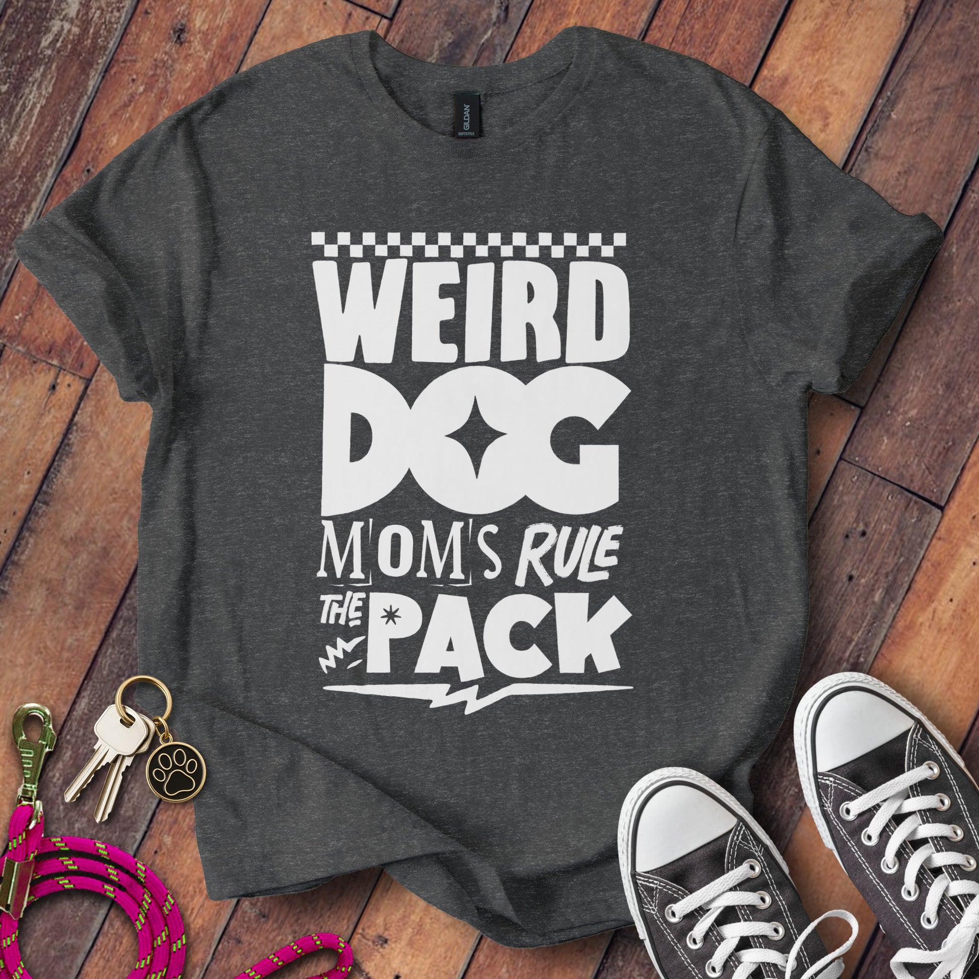 Weird Dog Moms Rule The Pack Graphic T-Shirt product
