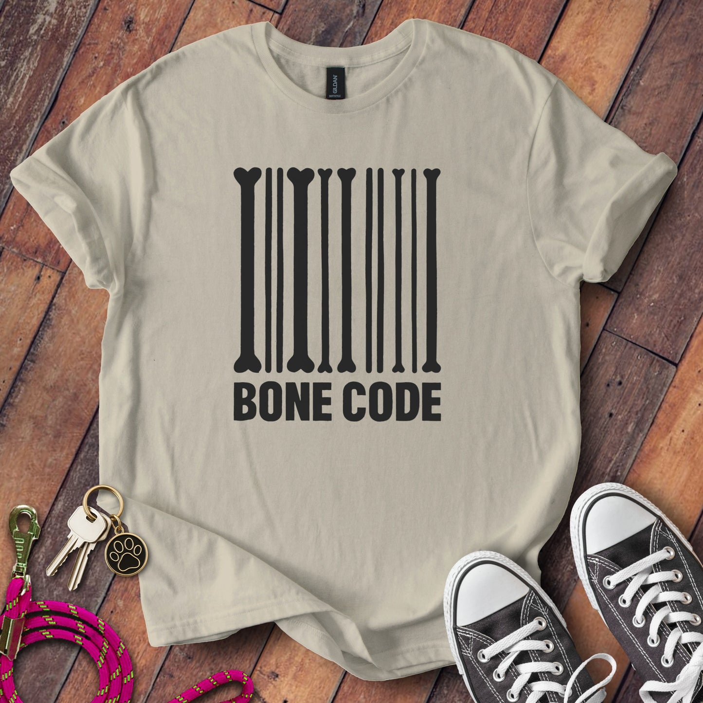 Bone Code Barcode Graphic Tee Shirt product type