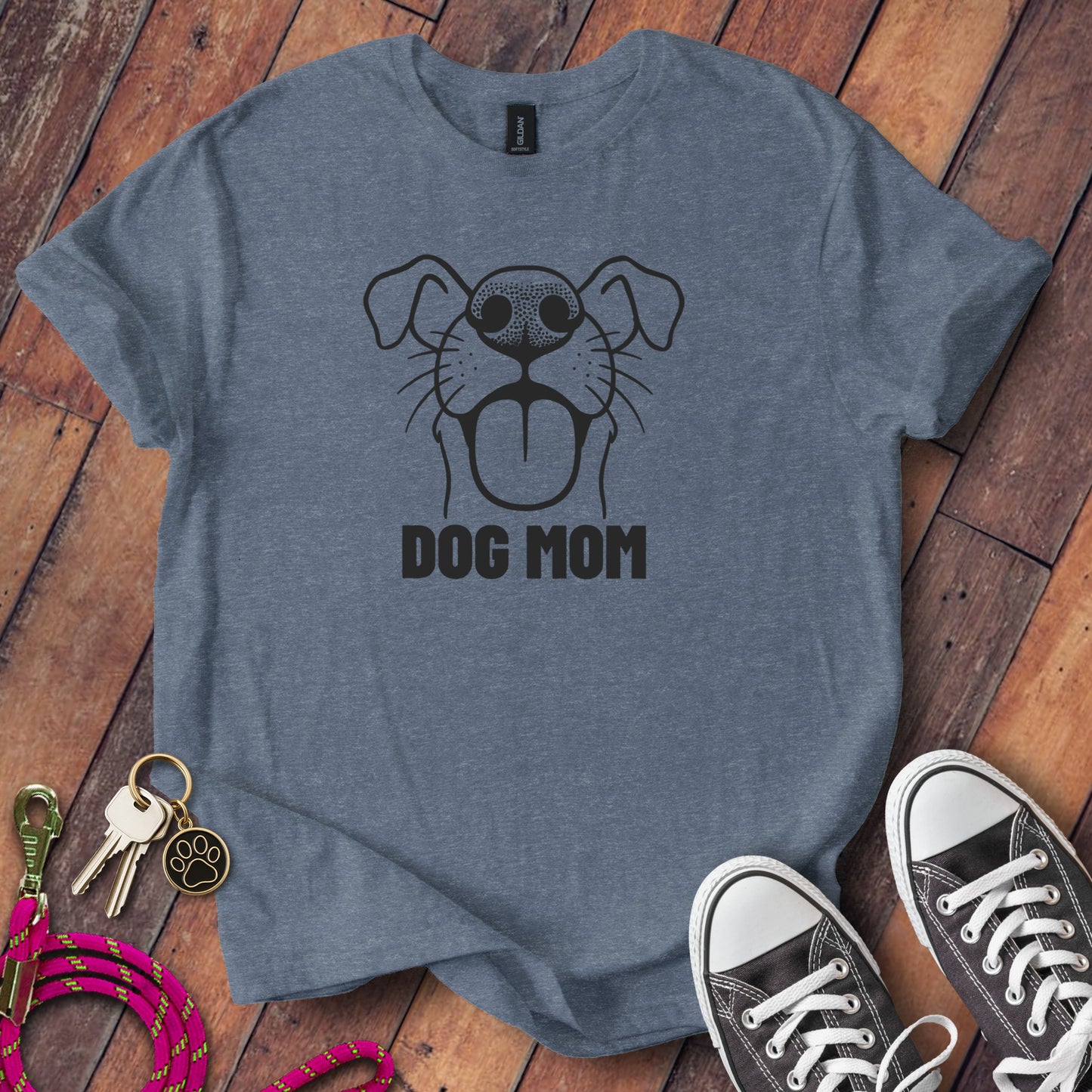 Cute Dog Mom Graphic Tee Casual Fashion T-Shirt product type